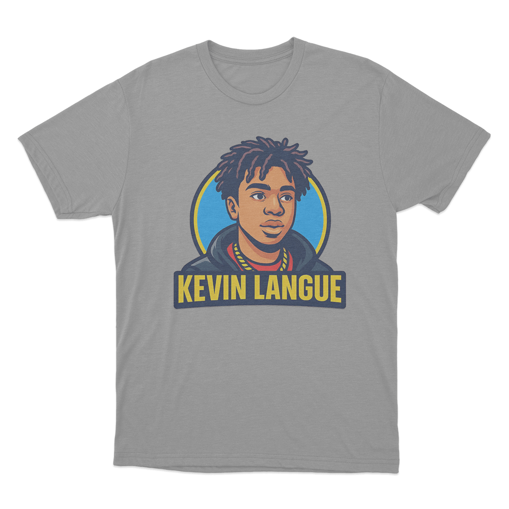 Kevin Langue Portrait T Shirt Grey Kevin Langue Portrait T Shirt Grey