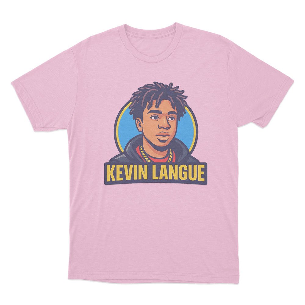 Kevin Langue Portrait T Shirt Pink Kevin Langue Portrait T Shirt Pink