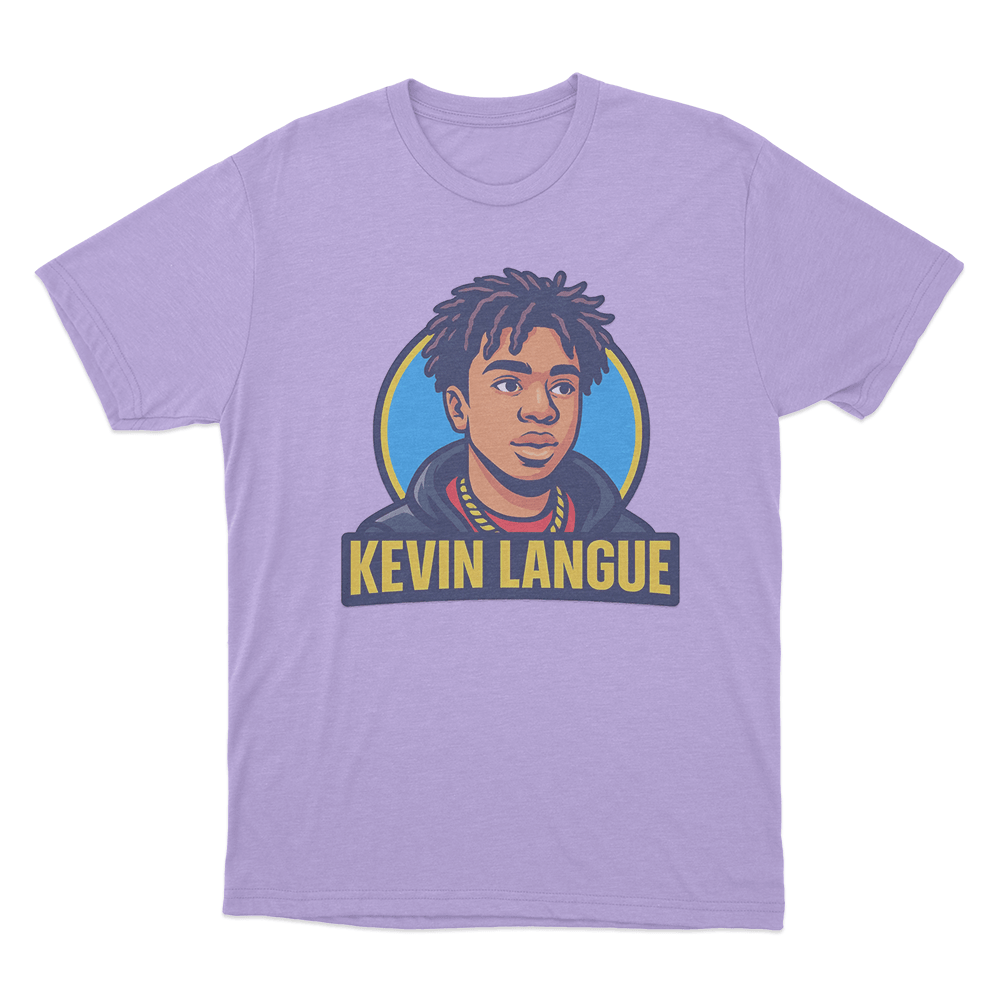 Kevin Langue Portrait T Shirt Purple Kevin Langue Portrait T Shirt Purple