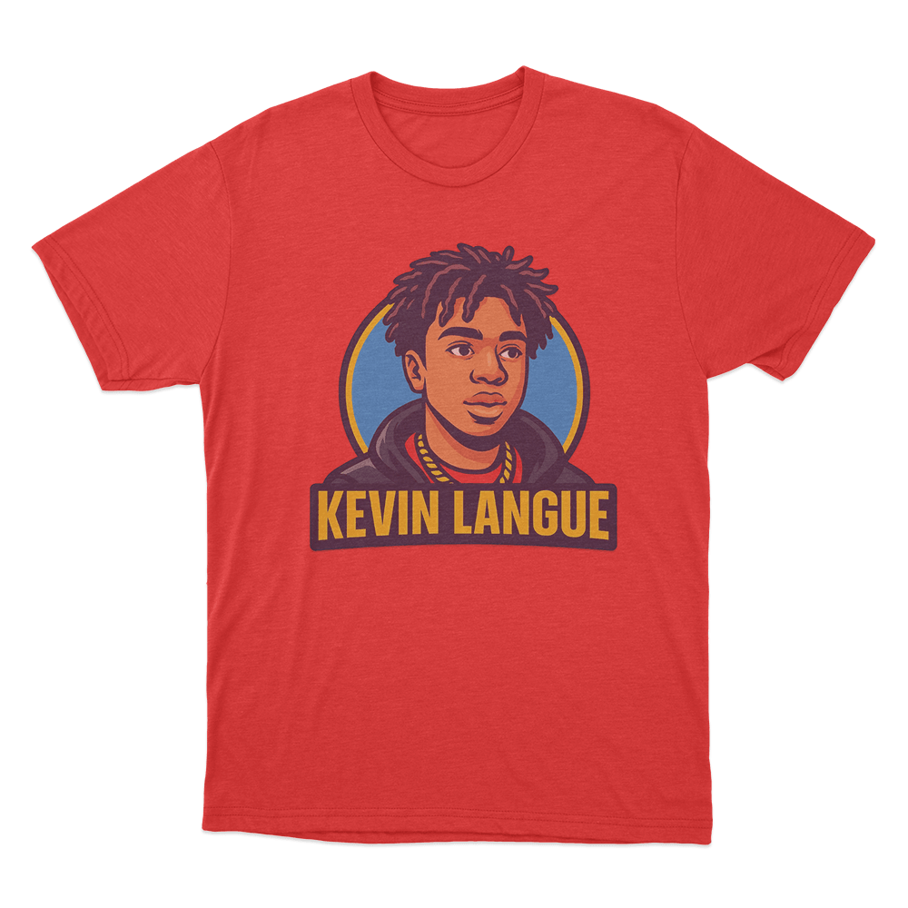 Kevin Langue Portrait T Shirt Red Kevin Langue Portrait T Shirt Red