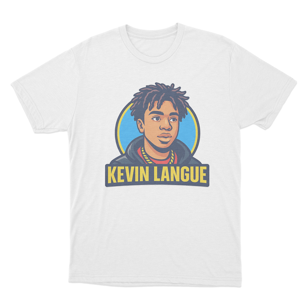 Kevin Langue Portrait T Shirt White Kevin Langue Portrait T Shirt White
