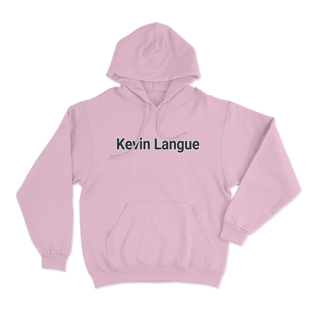 Kevin Langue Text Hoodie Pink Kevin Langue Text Hoodie Pink