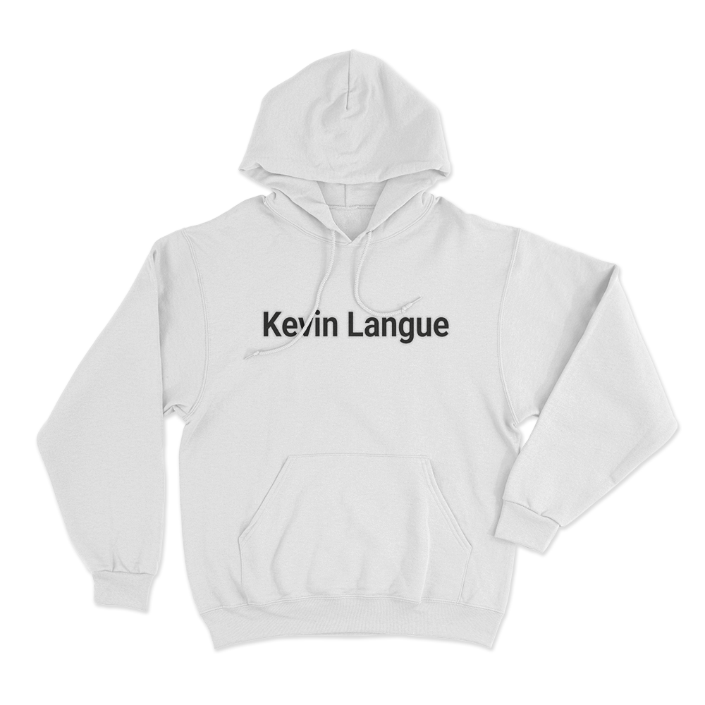 Kevin Langue Text Hoodie White Kevin Langue Text Hoodie White