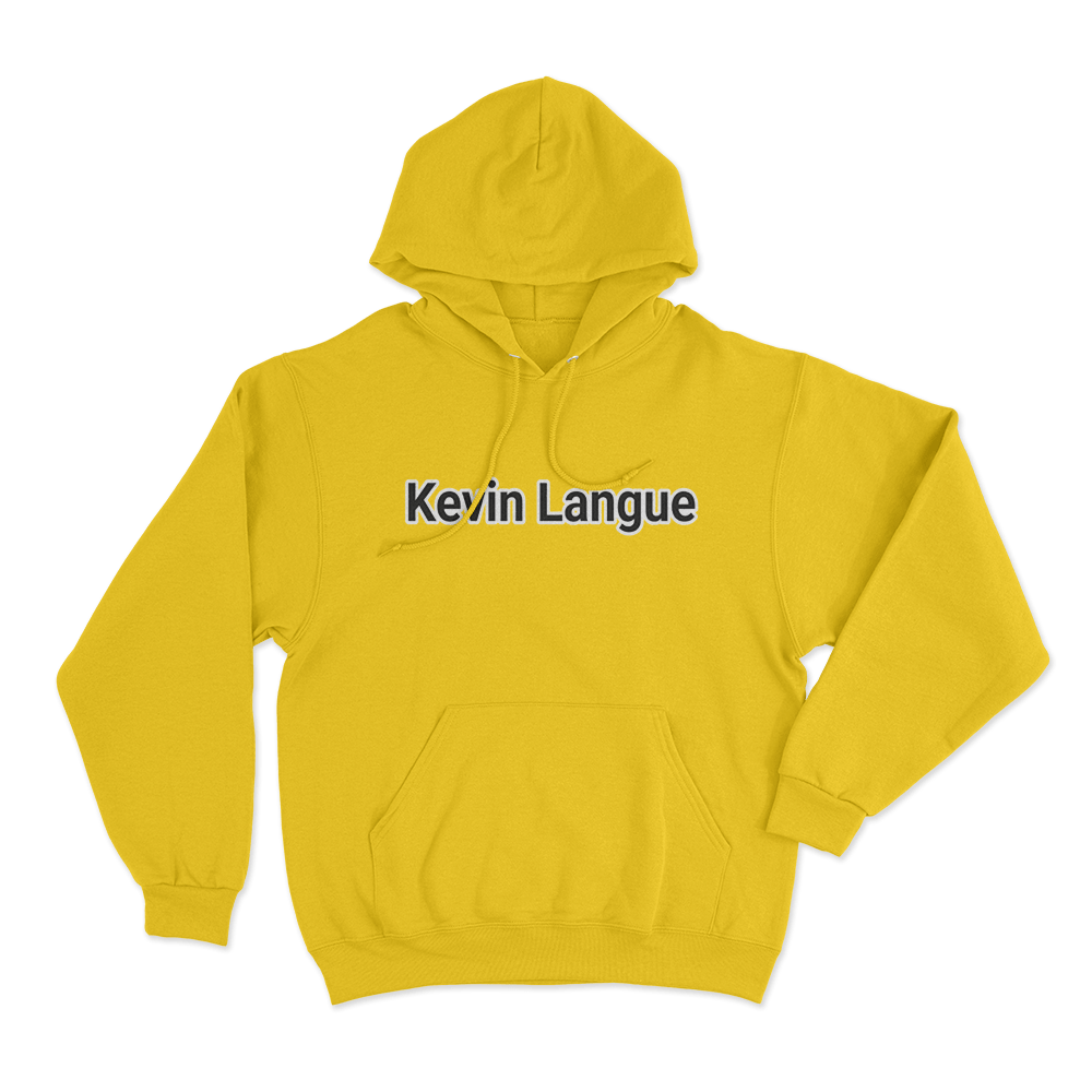 Kevin Langue Text Hoodie Yellow Kevin Langue Text Hoodie Yellow