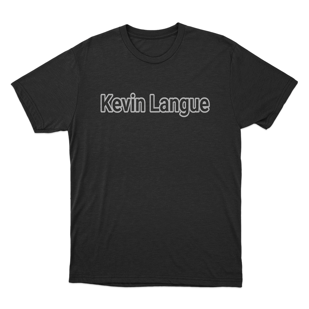 Kevin Langue Text T Shirt Black Kevin Langue Text T Shirt Black