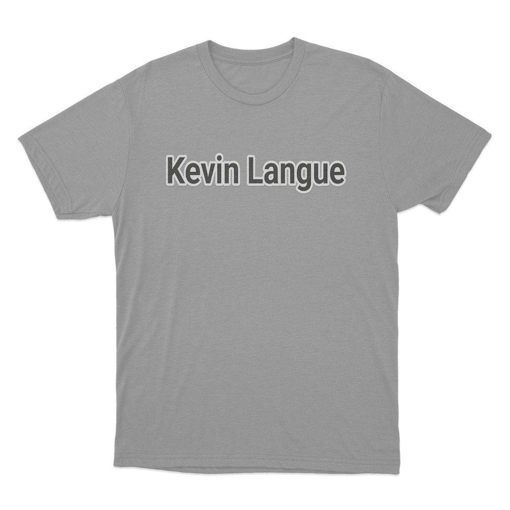 Kevin Langue Text T Shirt Grey Kevin Langue Text T Shirt Grey