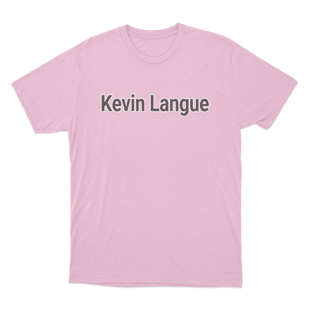 Kevin Langue Text T Shirt Pink Kevin Langue Text T Shirt Pink