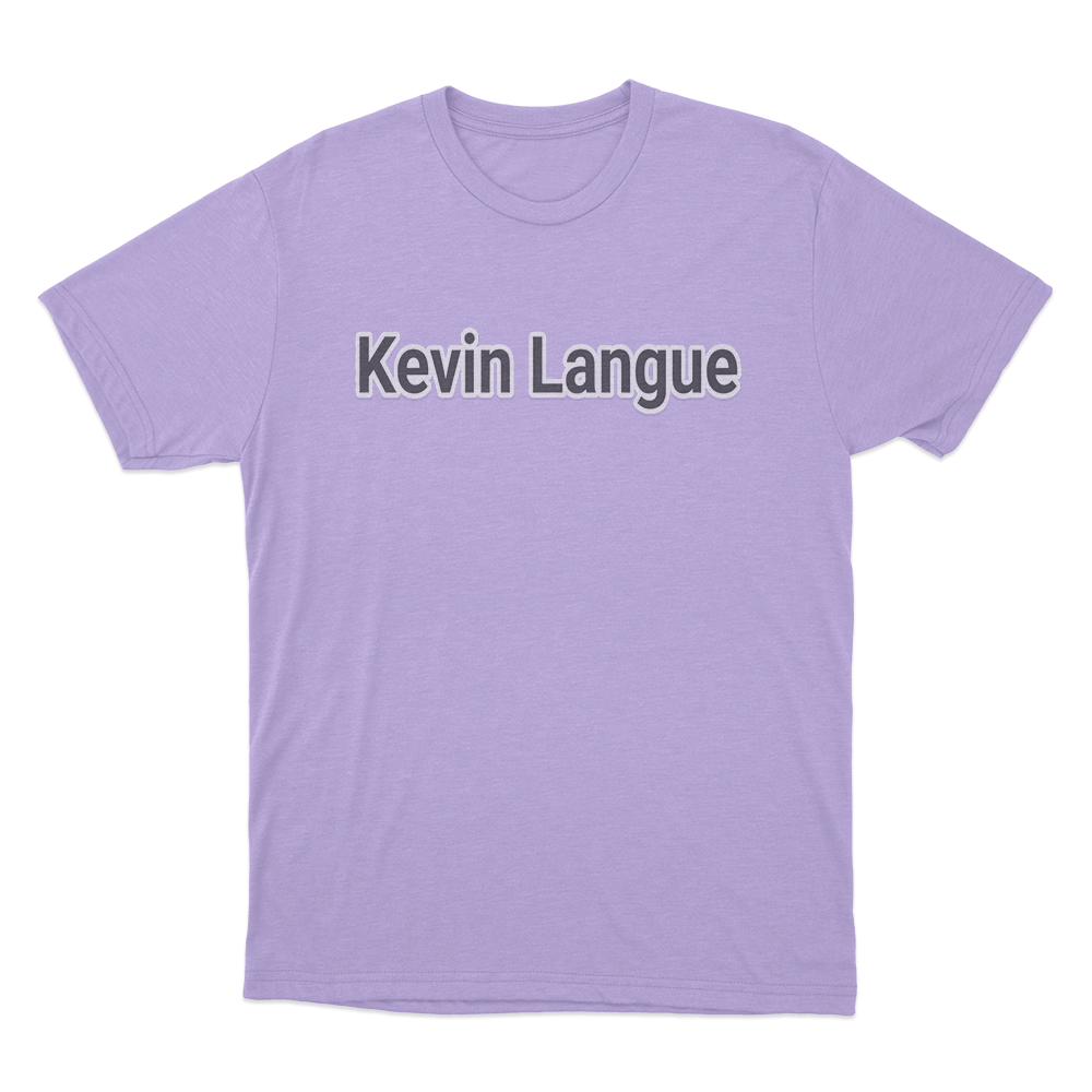 Kevin Langue Text T Shirt Purple Kevin Langue Text T Shirt Purple
